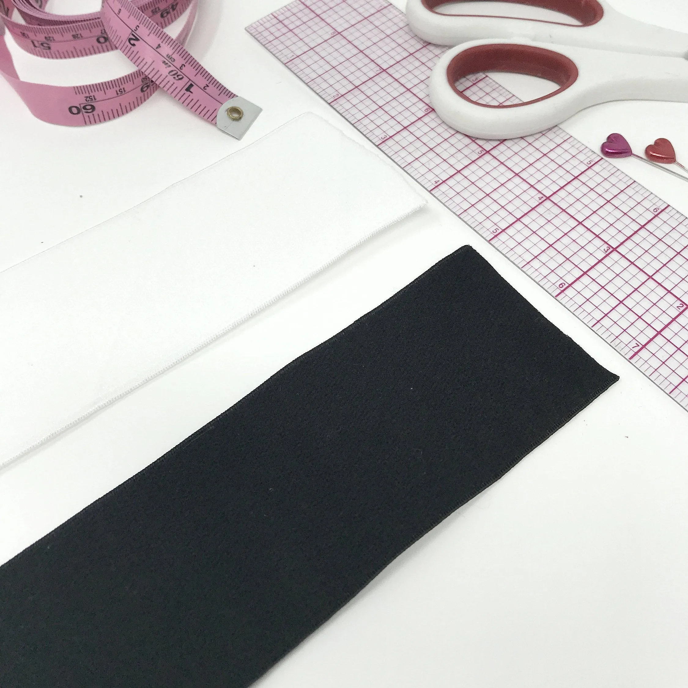2" (5cm) Plush Soft Matte Elastic, Stretch Trim- 1 Yard