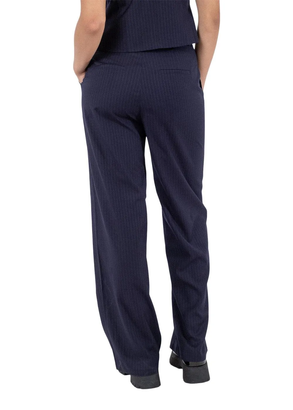 Alessandra N Pinstripe Pants - Navy