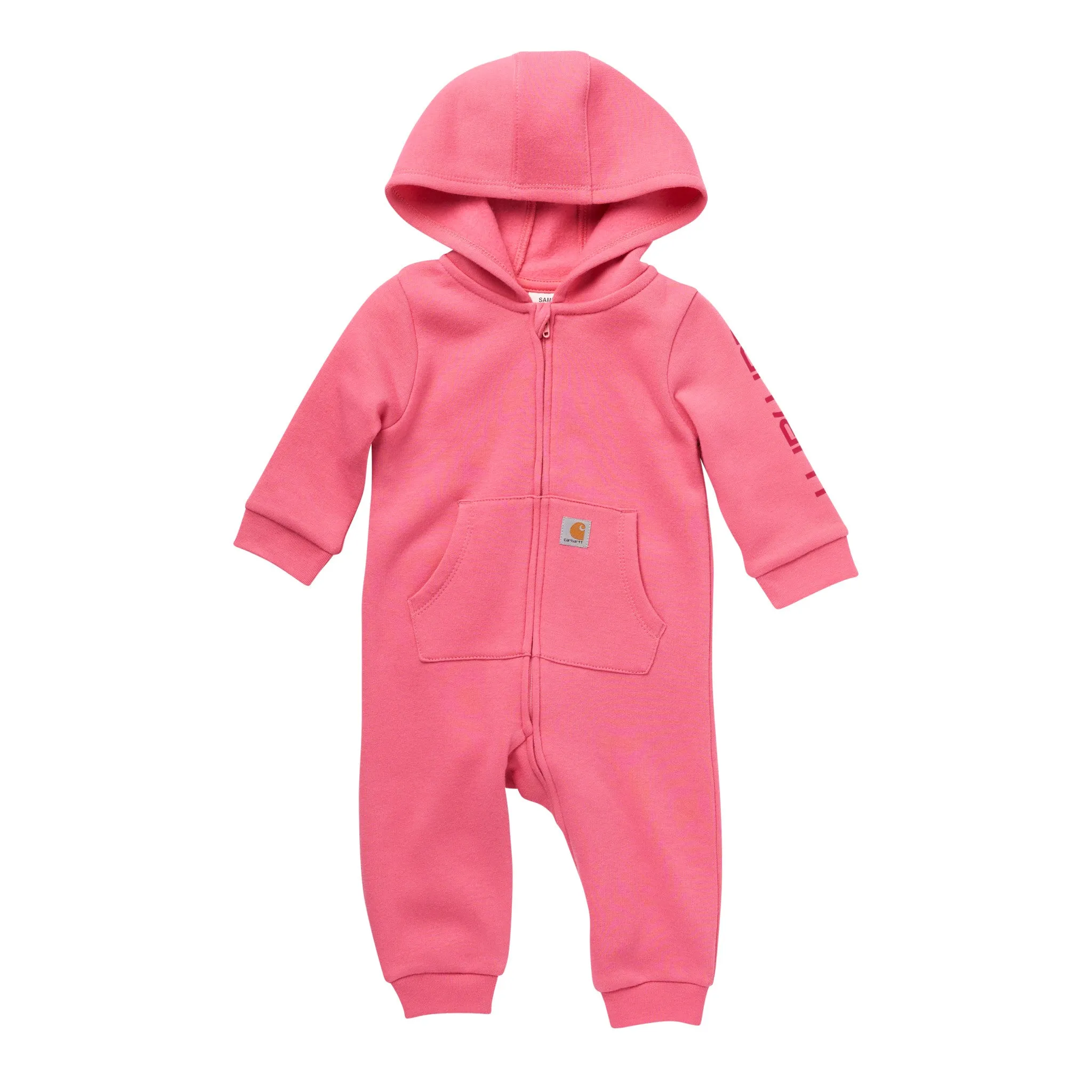 Baby Girl Fleece Zippered Hooded Coveralls CM9700