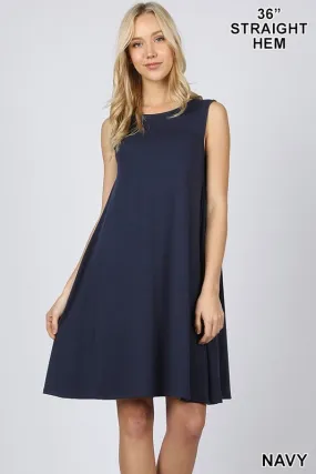 Bethanie Tank Dress-Navy