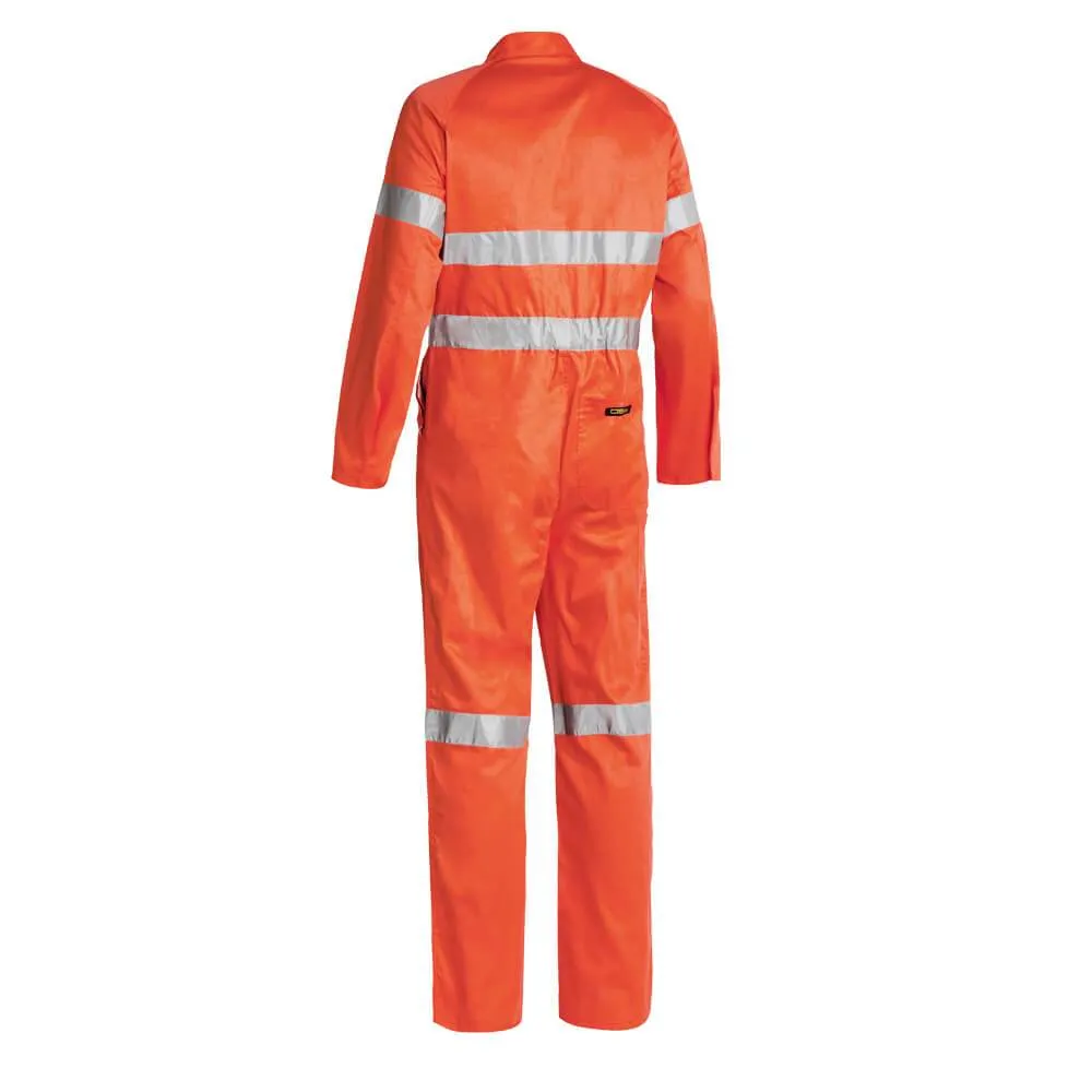 Bisley BC6718TW Hi-Vis Taped Lightweight Cotton Drill Coverall Orange