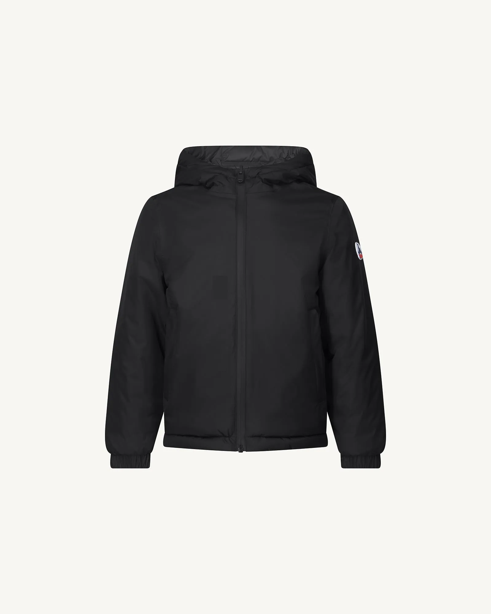 Black Zurich 2.0 kids reversible puffer jacket