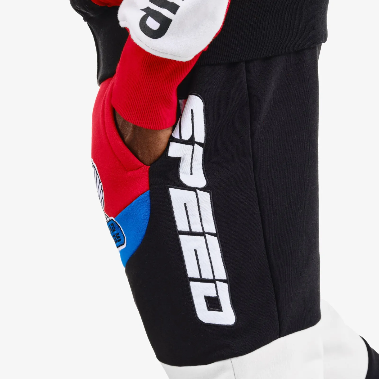 BLACK/RED SPEED FLEECE PANTS