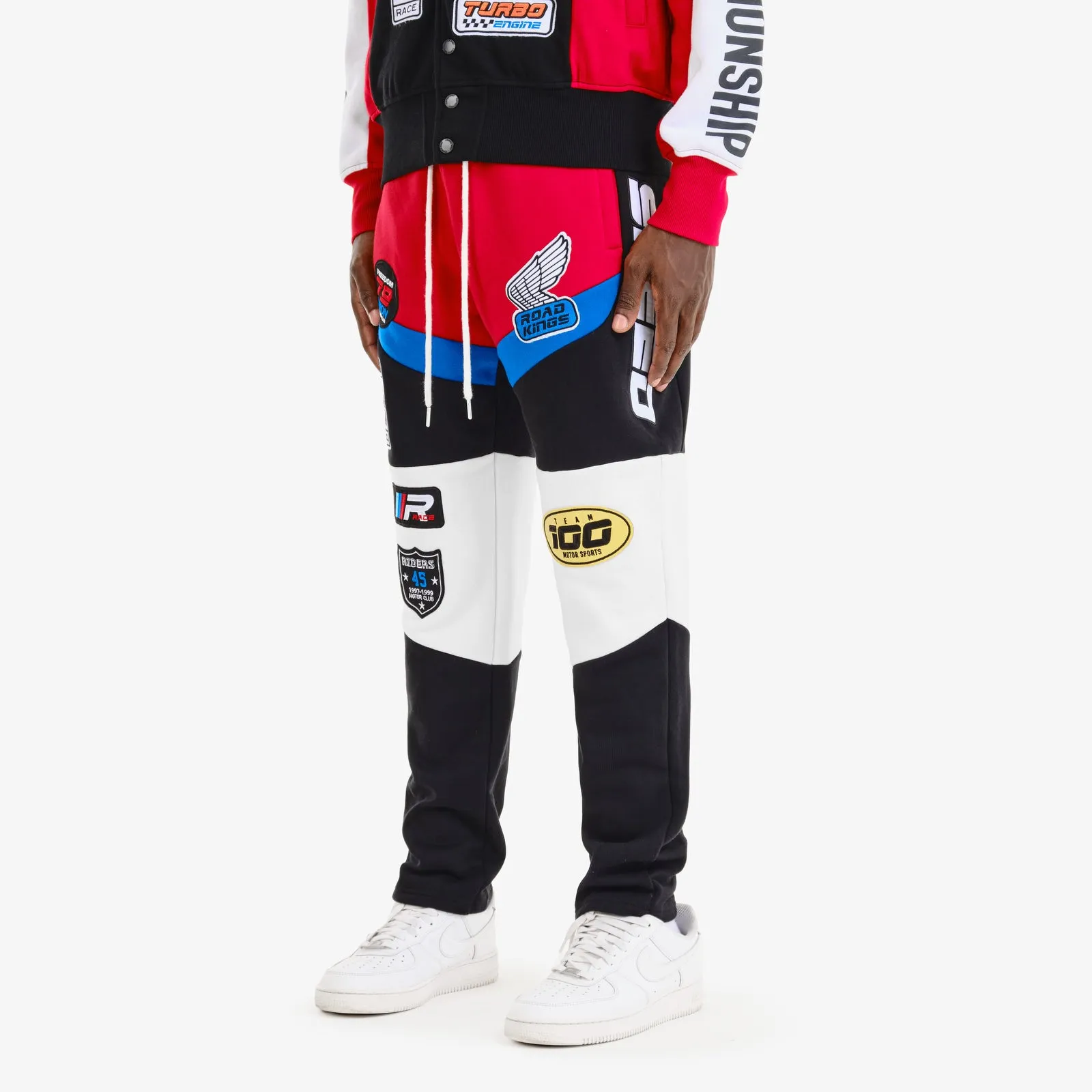 BLACK/RED SPEED FLEECE PANTS