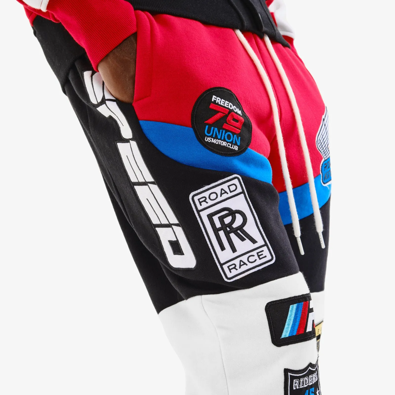 BLACK/RED SPEED FLEECE PANTS