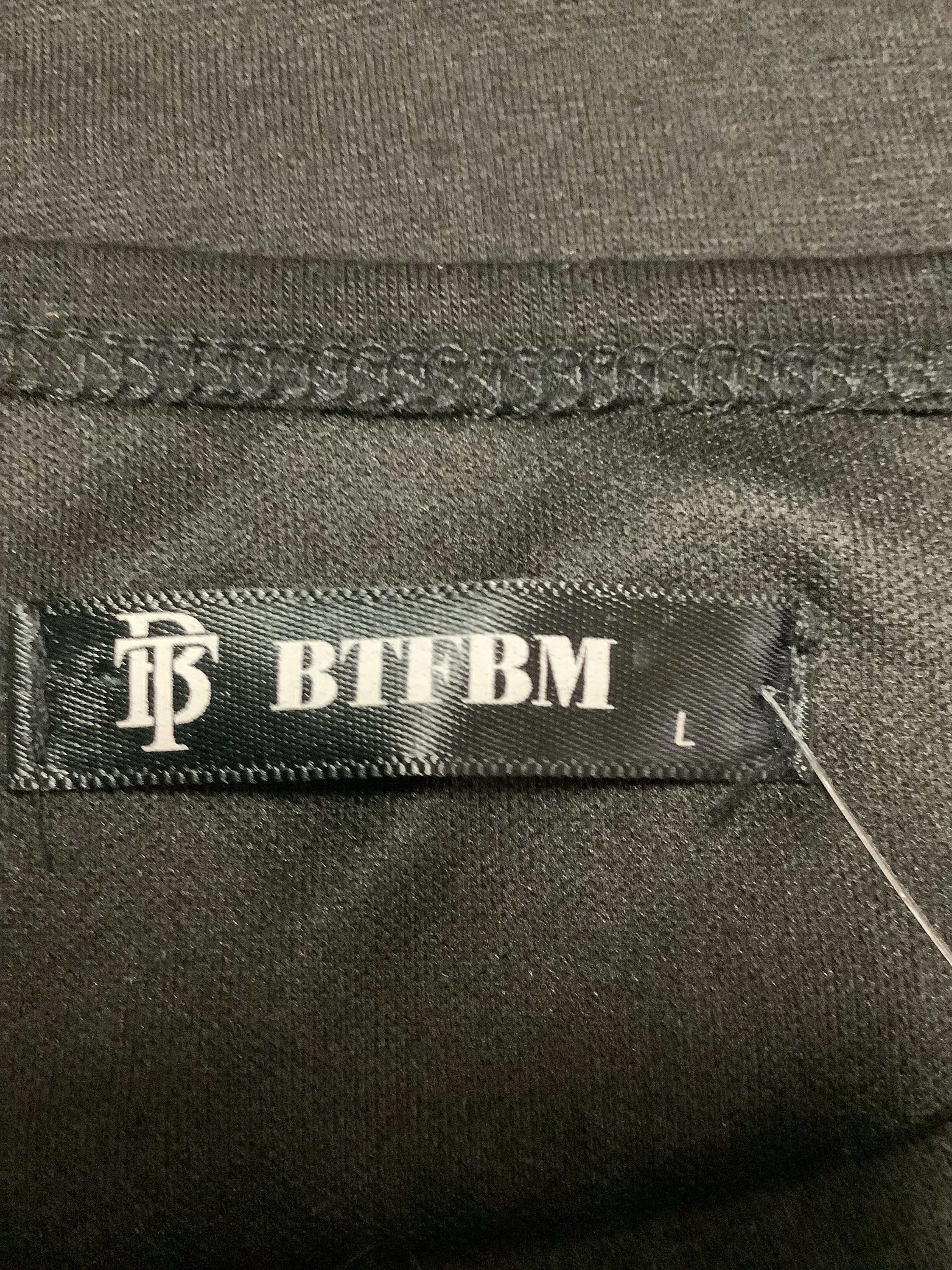 BTFBM Dress Black Scoop Neck Sleeveless Size: L
