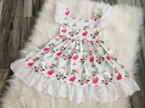 Bunny Floral Eyelet Dress