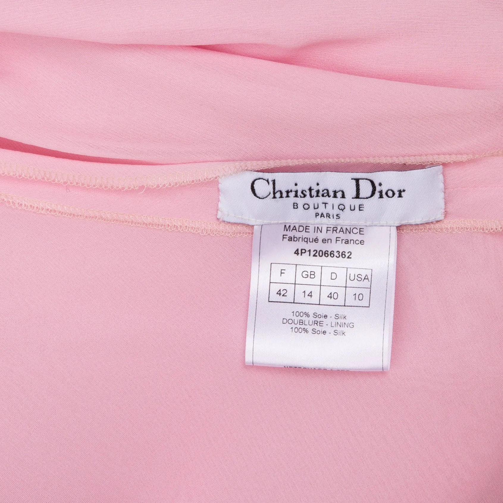 Christian Dior Spring 2004 Silk Chiffon Ombré Dress