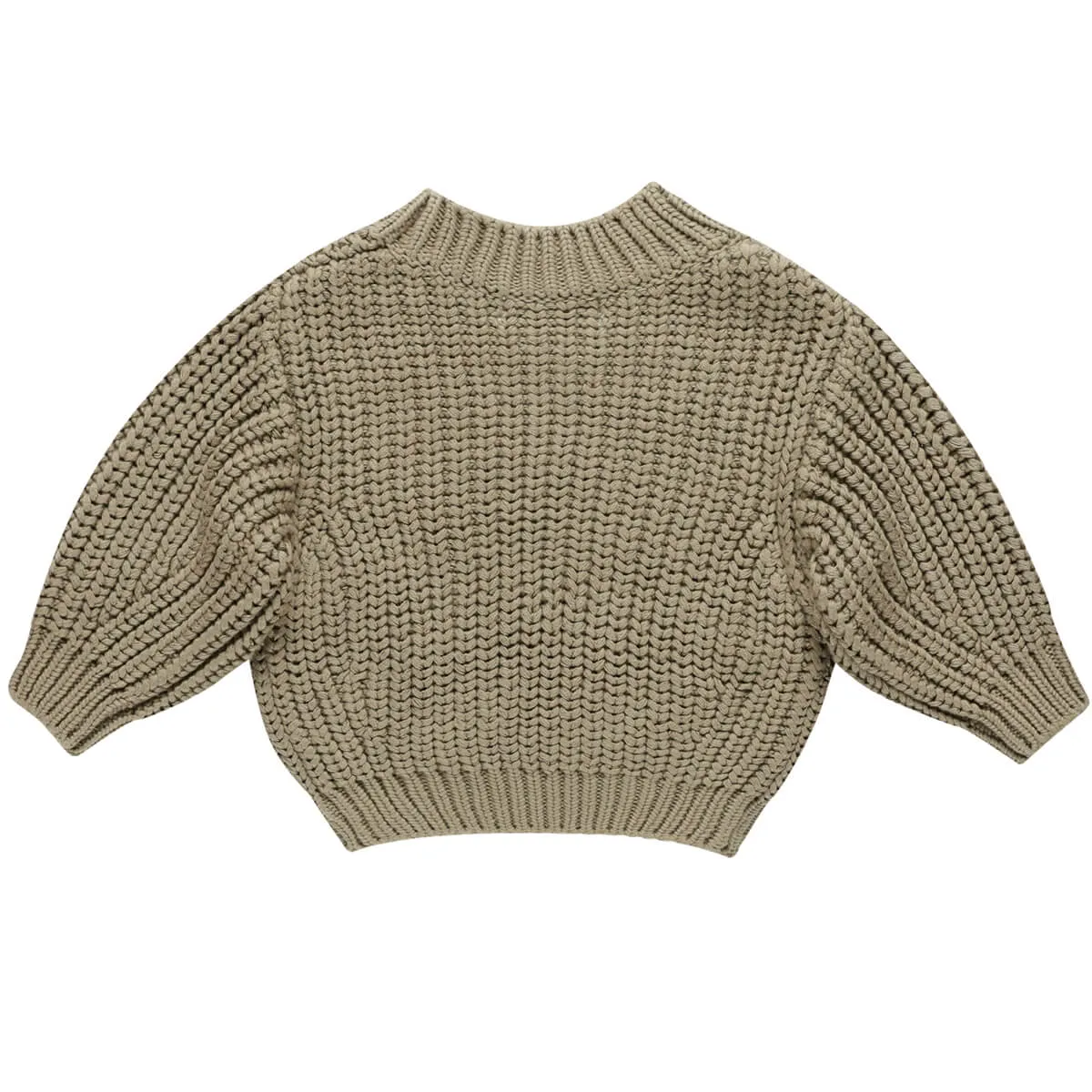 Chunky Knit Sweater in Olive by Quincy Mae