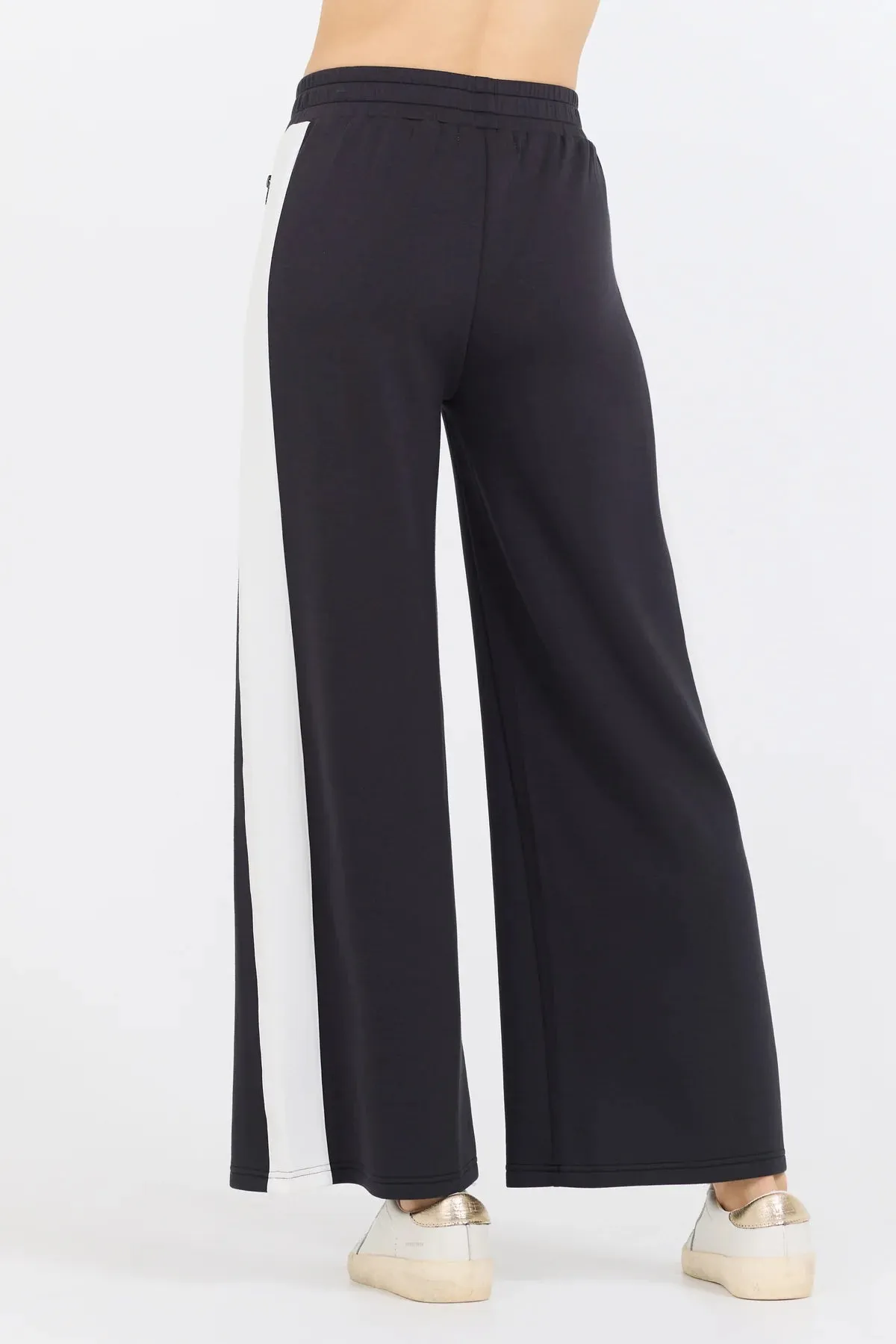 Cloud Fleece Colorblock Pant in Black/White