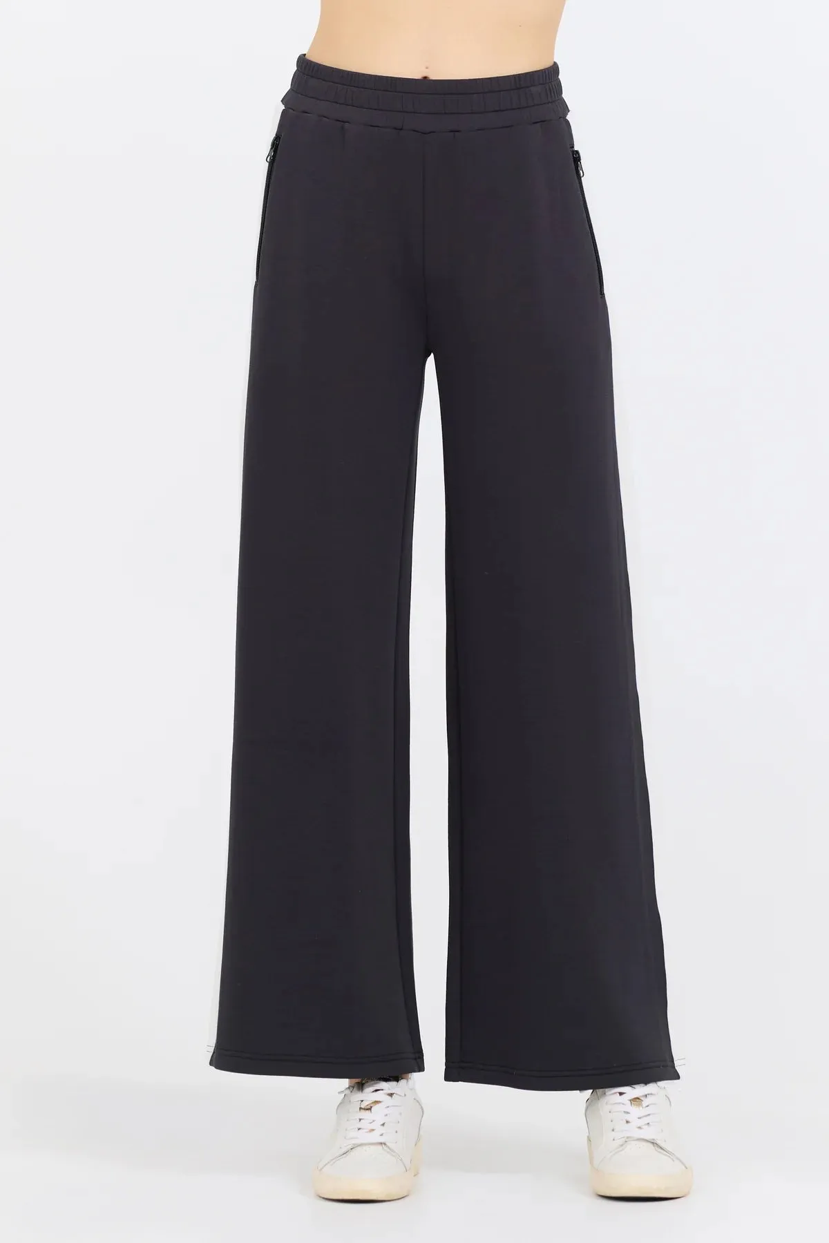 Cloud Fleece Colorblock Pant in Black/White