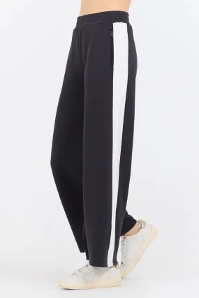 Cloud Fleece Colorblock Pant in Black/White
