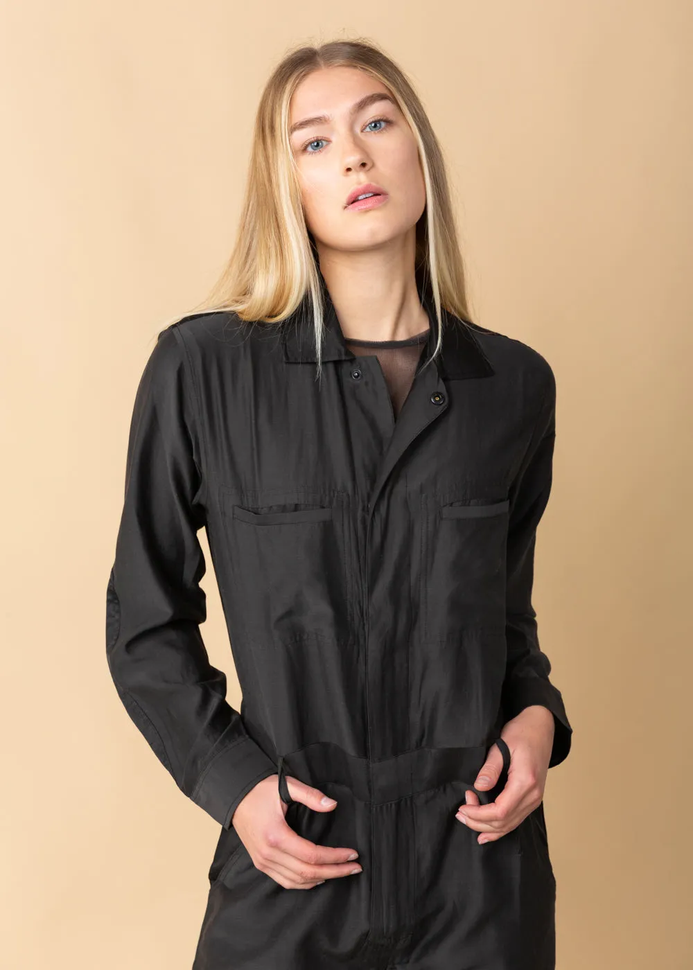 Coverall Zippered Jumpsuit