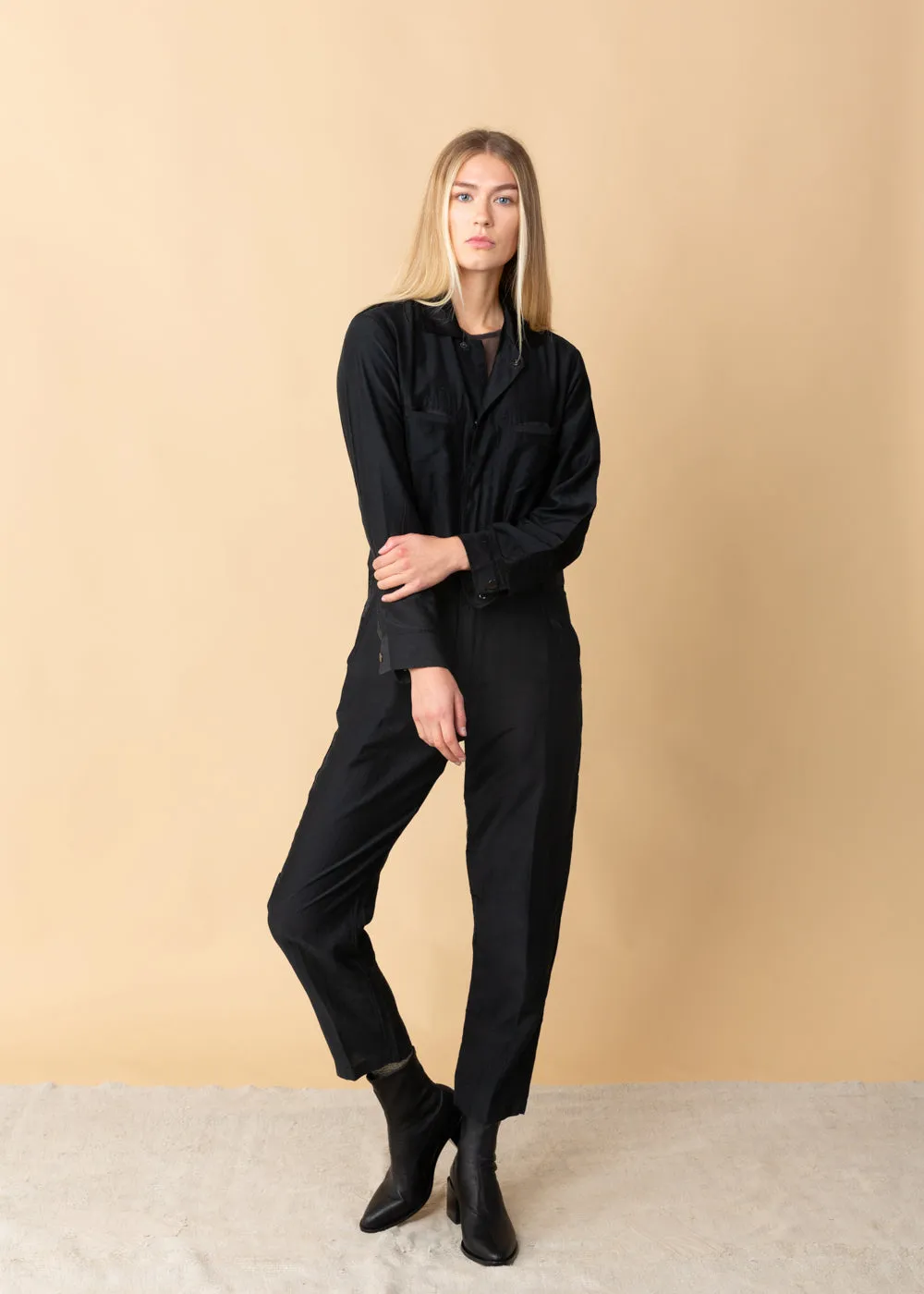 Coverall Zippered Jumpsuit