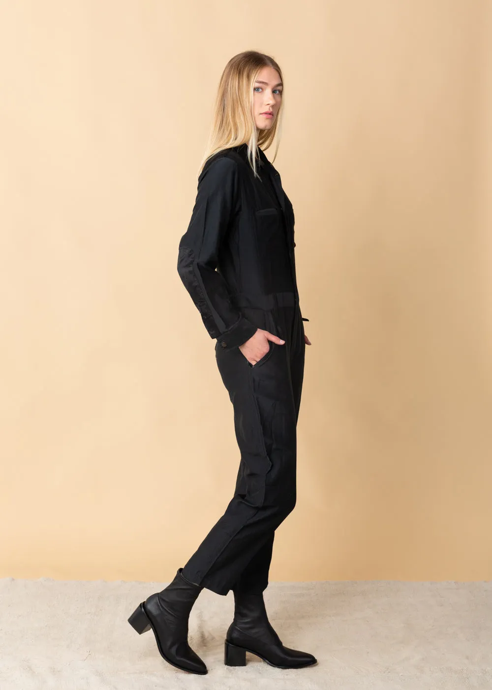 Coverall Zippered Jumpsuit