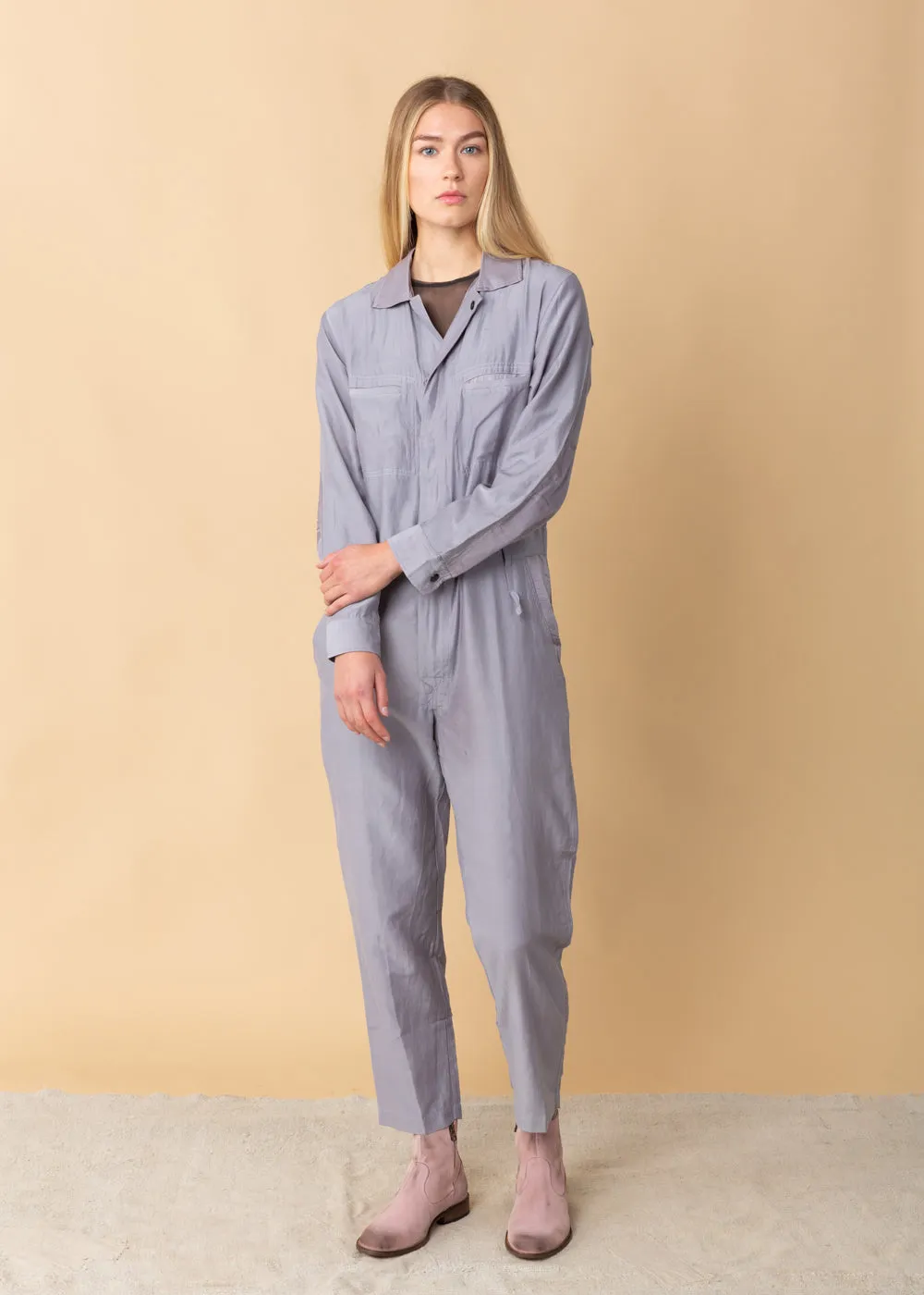 Coverall Zippered Jumpsuit