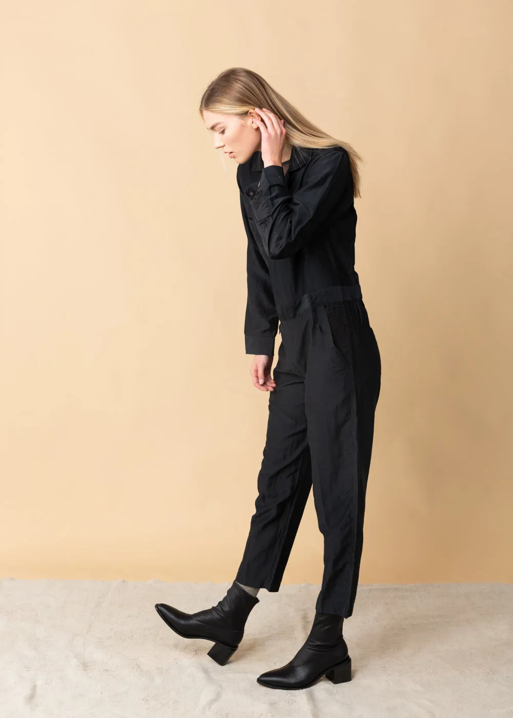 Coverall Zippered Jumpsuit