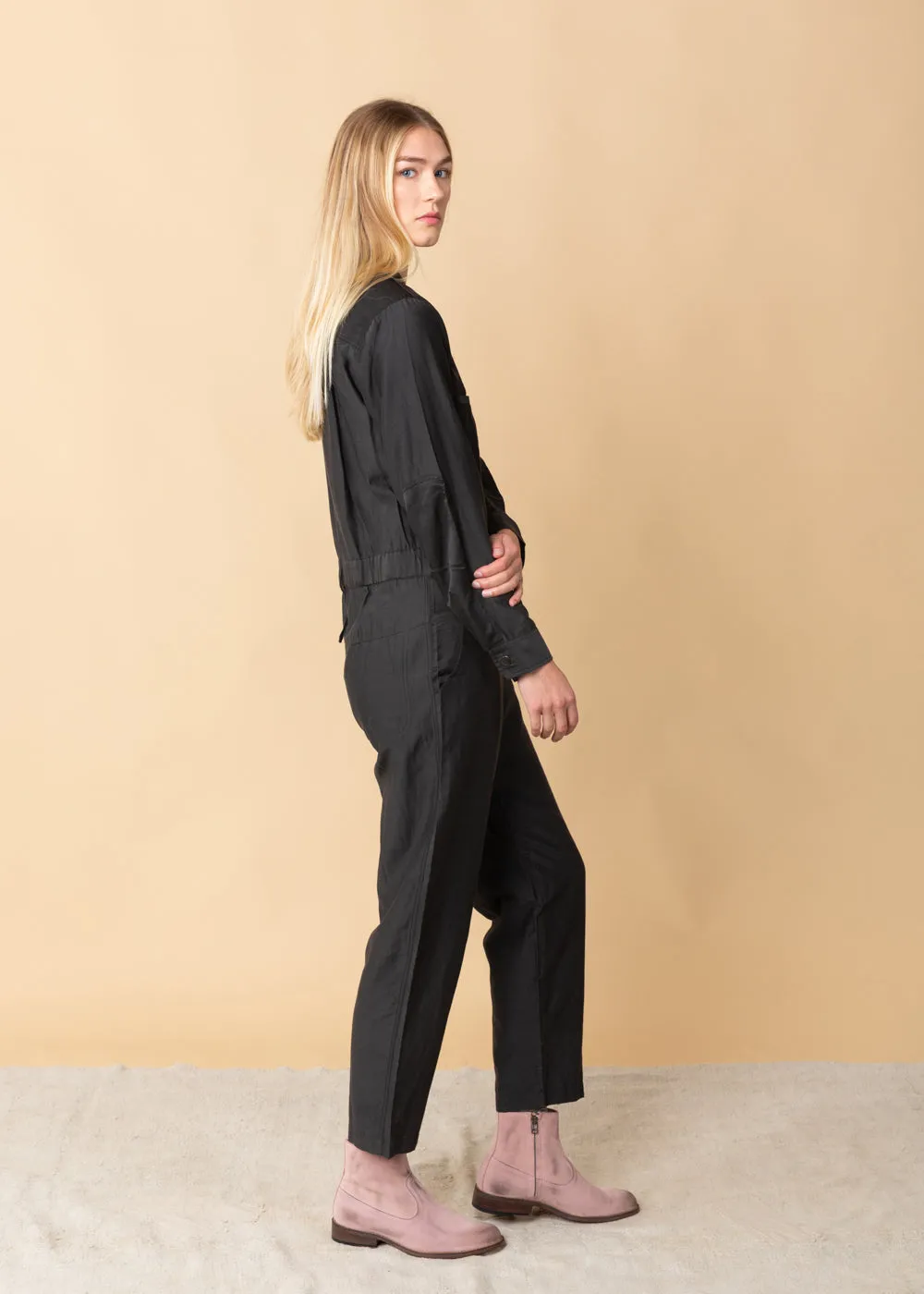 Coverall Zippered Jumpsuit