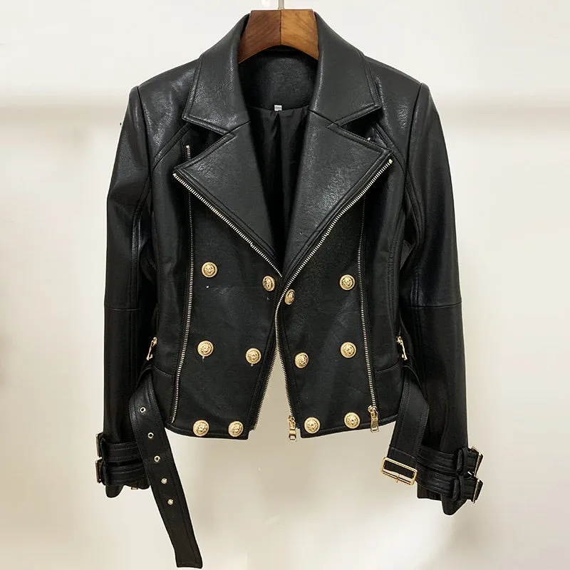 Dallas Vegan Leather Moto Jacket