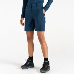 Dare2b Ladies Torrek Water Repellent Stretch Mountain Walking Hiking Shorts-DENIM BLUE