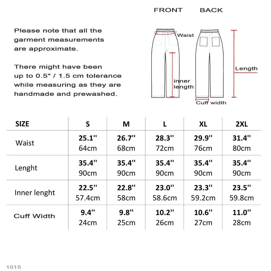 Elastic Waist Linen Pants