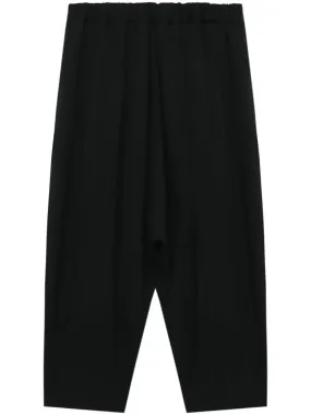 Elastic-Waist Wool Pants
