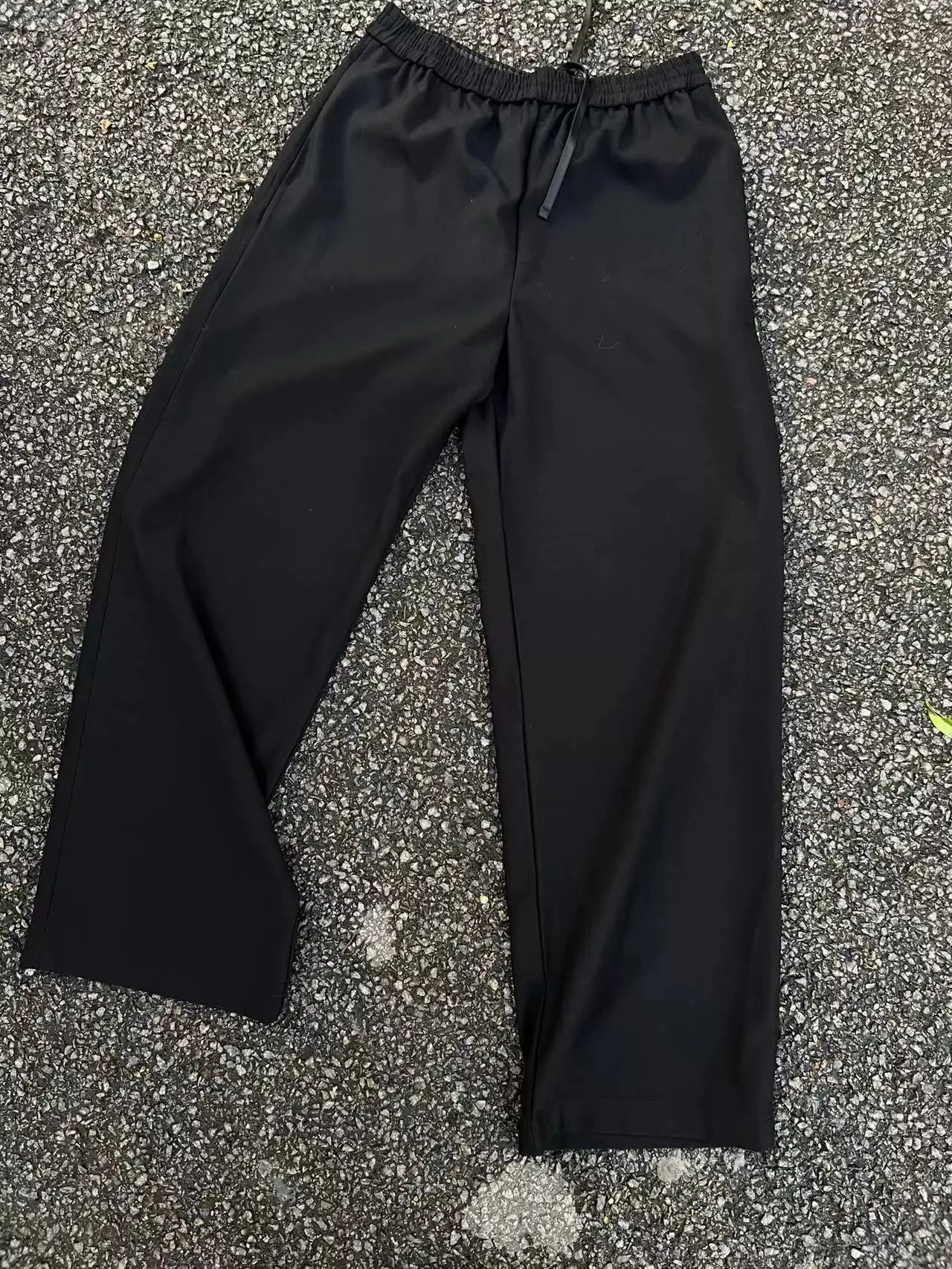 Elastic Wool Blend Pants