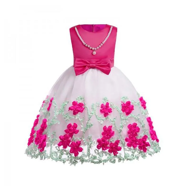 Elegant Floral Applique Sleeveless Tulle Party Dress