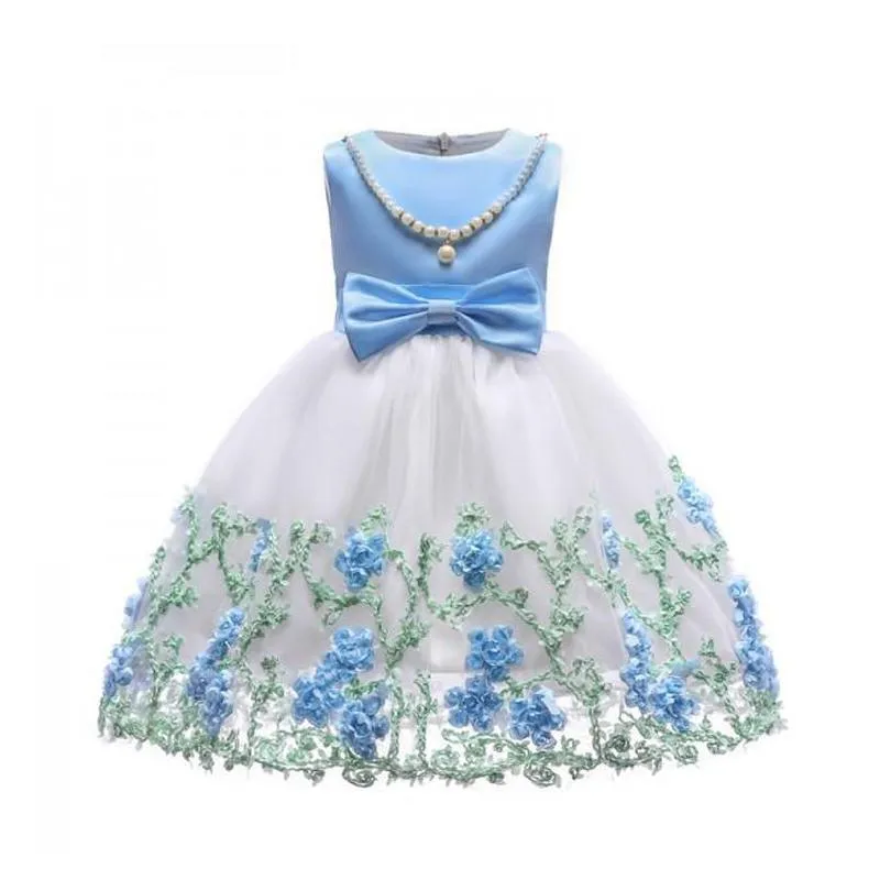 Elegant Floral Applique Sleeveless Tulle Party Dress