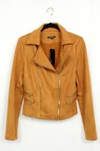 Faux Suede Moto Jacket.