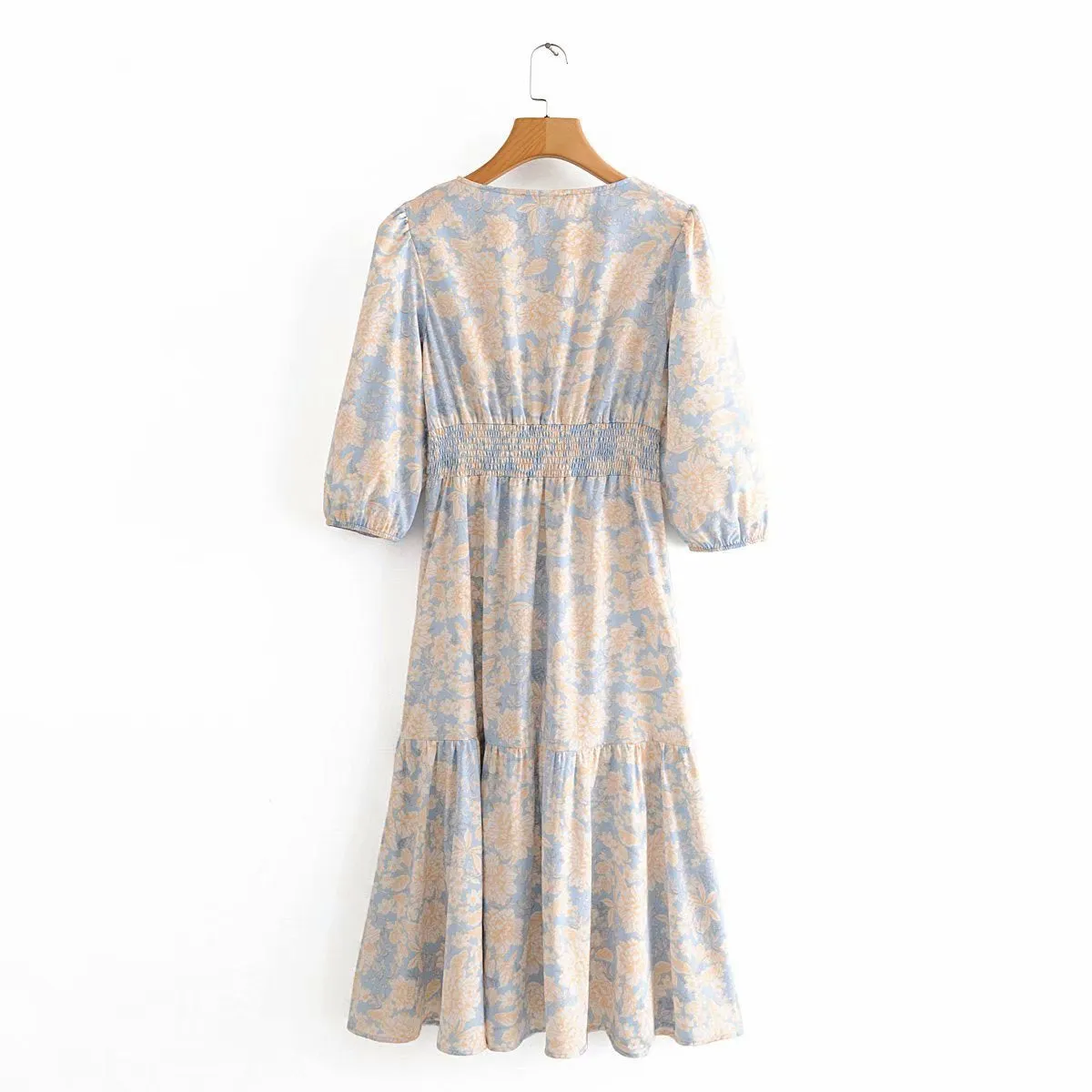 Floral Dress Wholesale Dress V Neck Causal Style