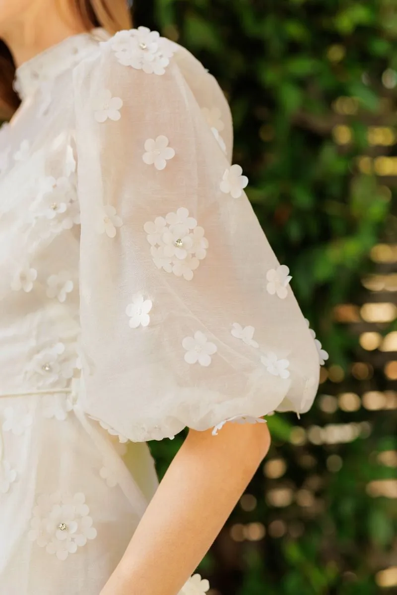Floral Embellished Mini Dress