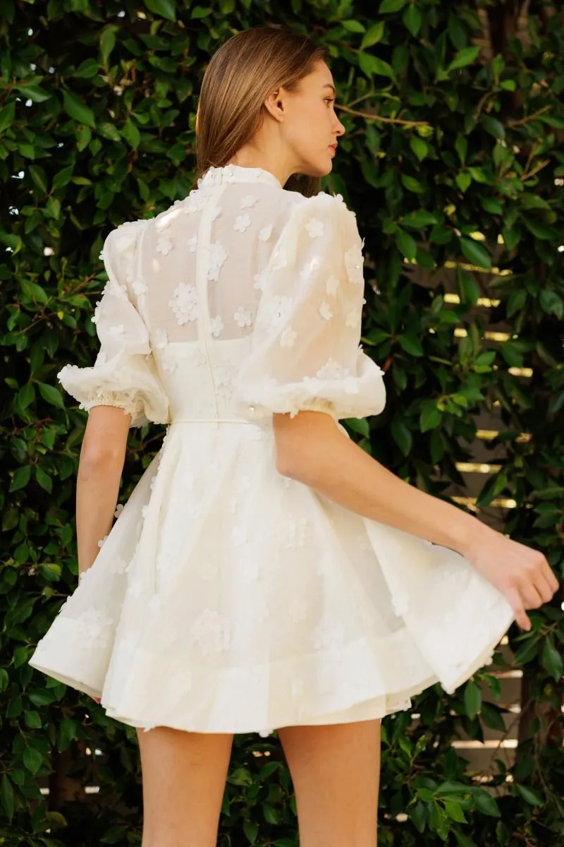 Floral Embellished Mini Dress