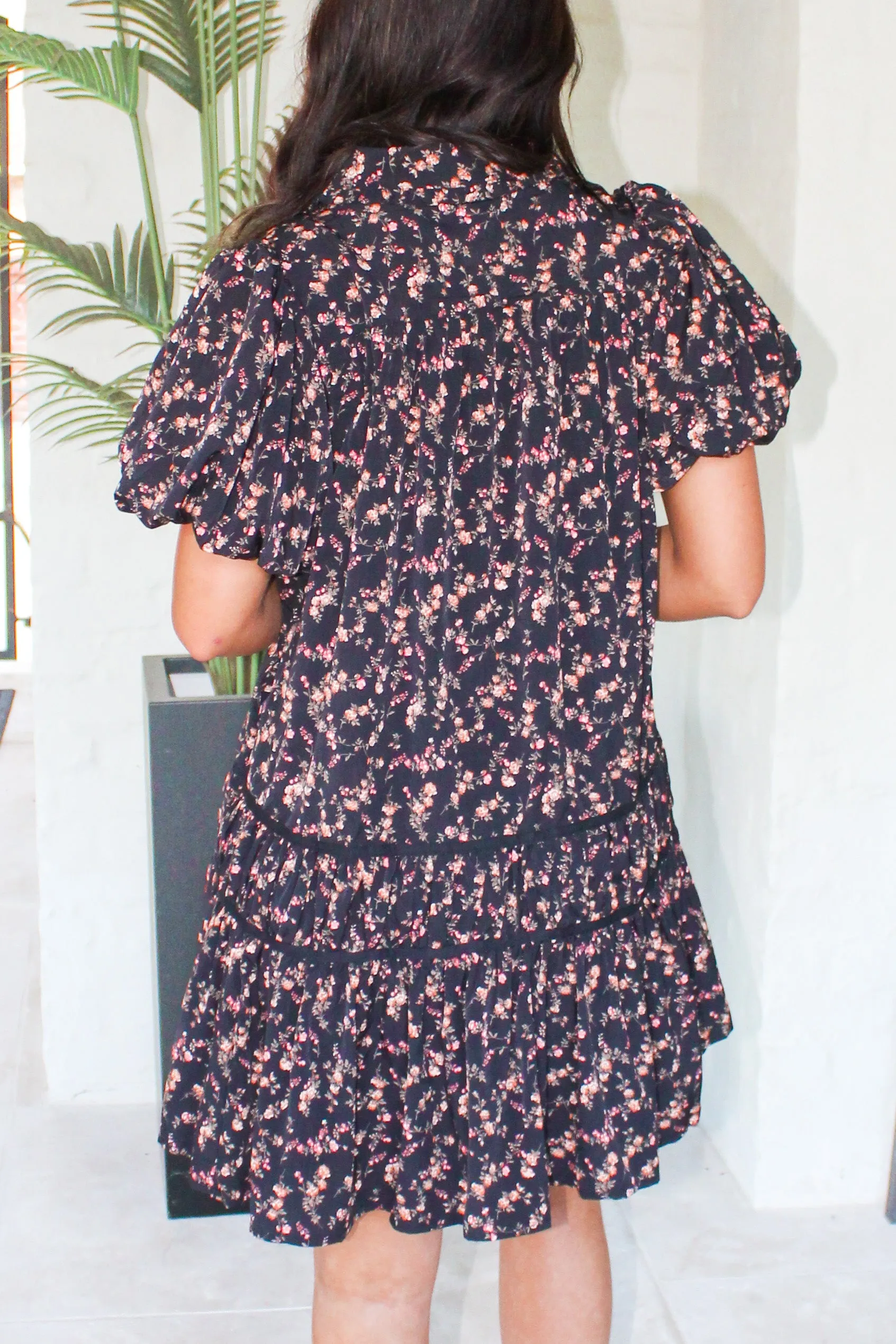 Forever Muse Floral Puff Sleeve Dress