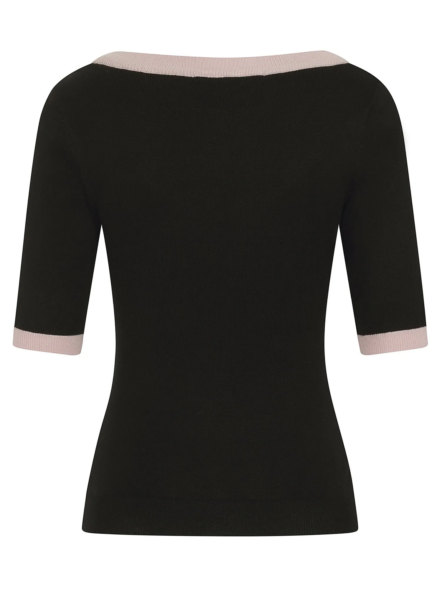 Freya Black and Pink Bow Sweater Top