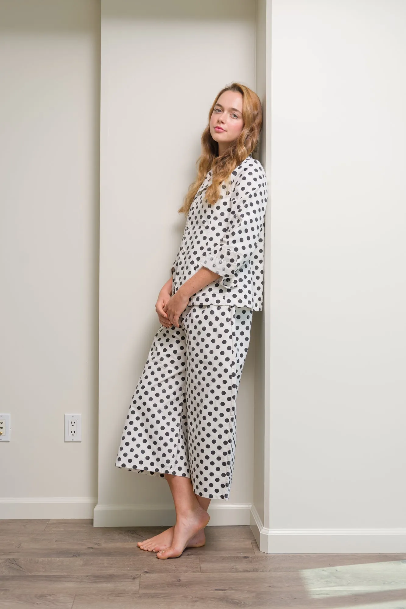 Hand Block Printed Cotton Canvas Petal Pants