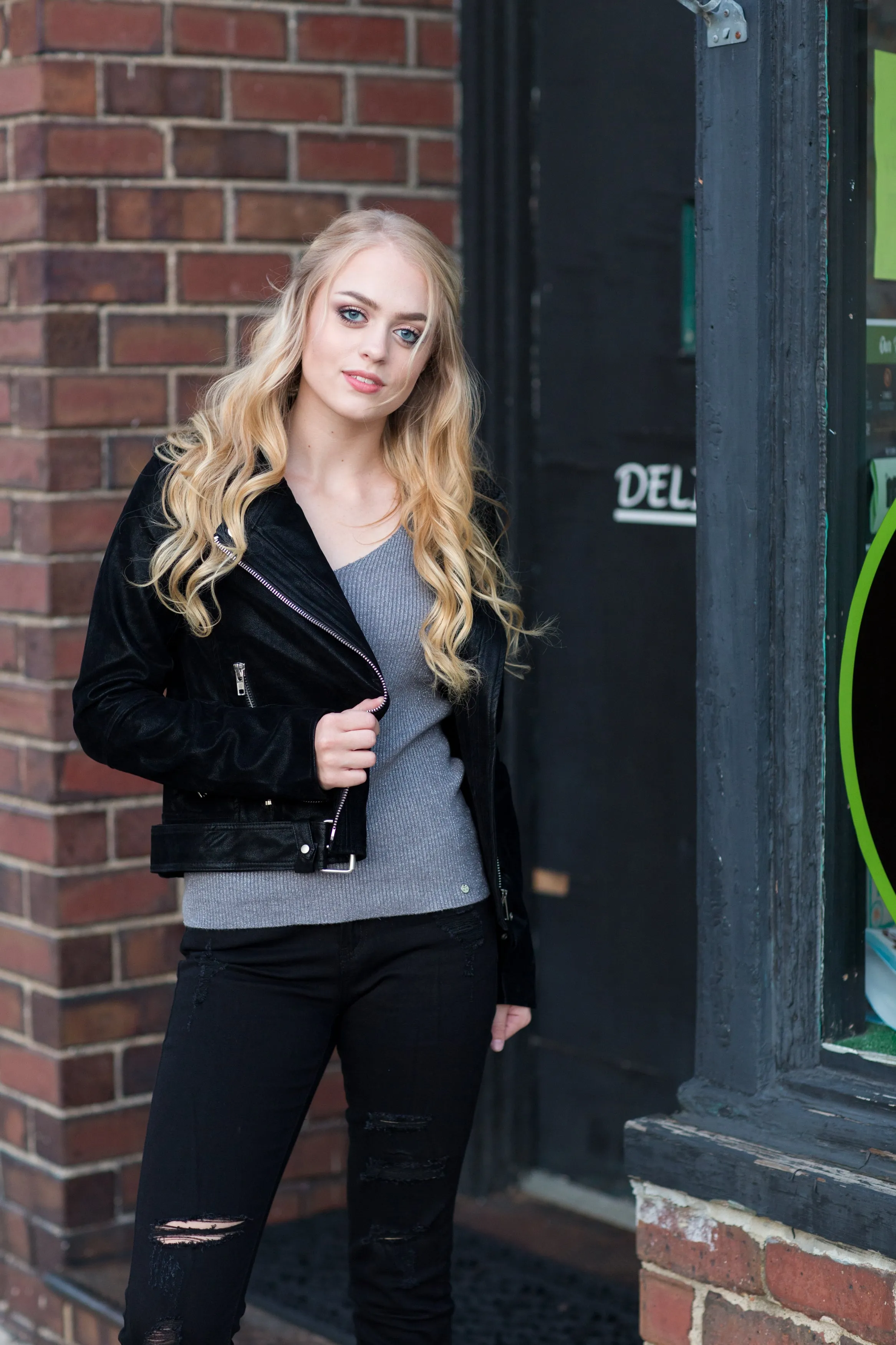 Have Mercy Black Moto Faux Leather Jacket