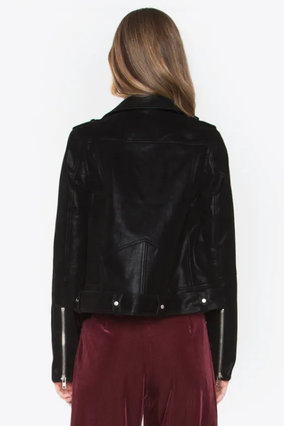 Have Mercy Black Moto Faux Leather Jacket