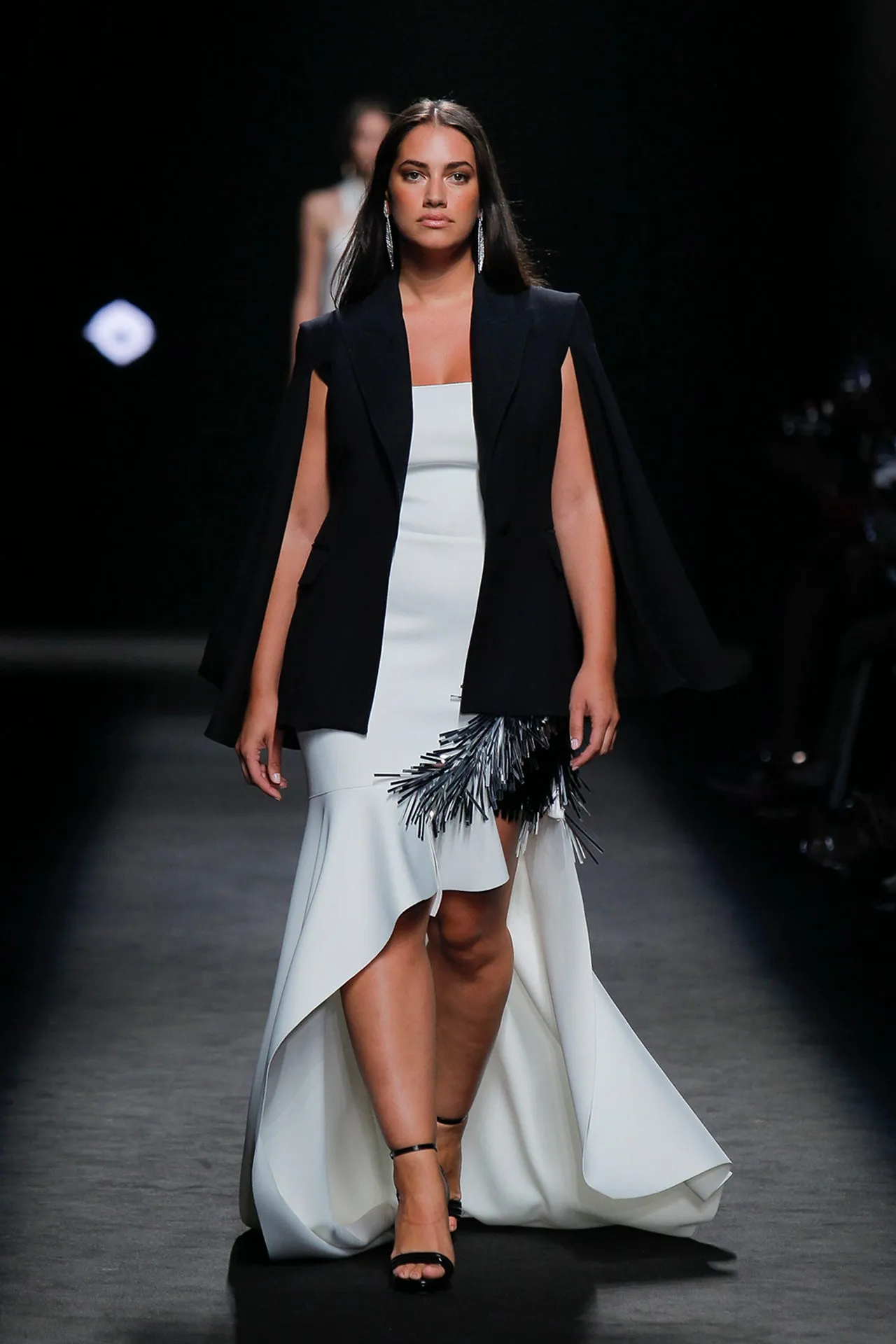 High-Low Dress and Cape Blazer