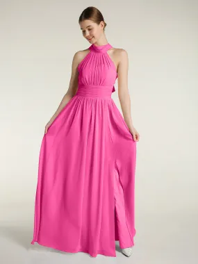 High Neck Full Length Dresses with Slit Azalea Plus Size