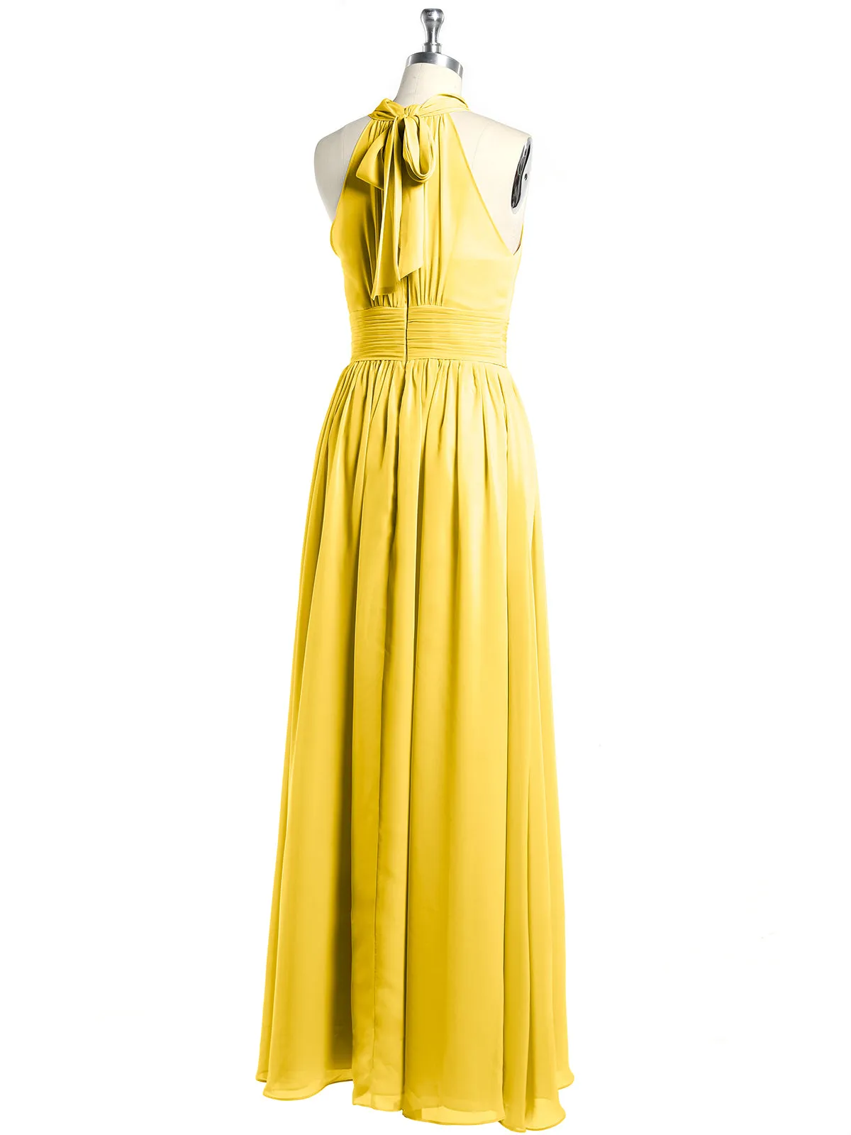 High Neck Full Length Dresses with Slit Marigold