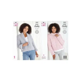 King Cole Ladies Super Chunky Knitting Pattern 5829