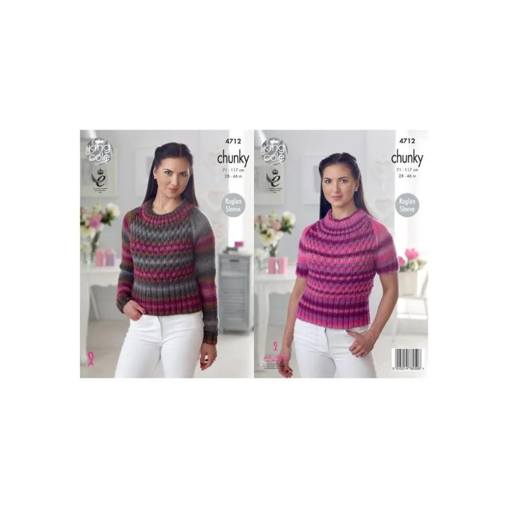 King Cole Riot Chunky Knitting Pattern 4712