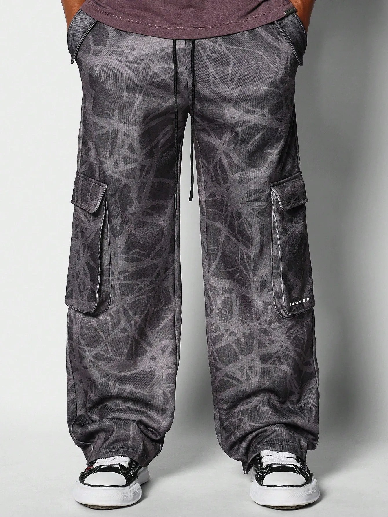 Loose Fit Cargo Jogger With All Over Print