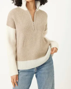 Mason Quarter Zip Pullover in Oat Multi | Oat Multi