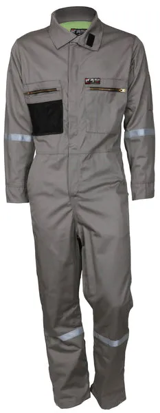MCR Safety Summit Breeze Cverall 7.0 oz Cotton Gray