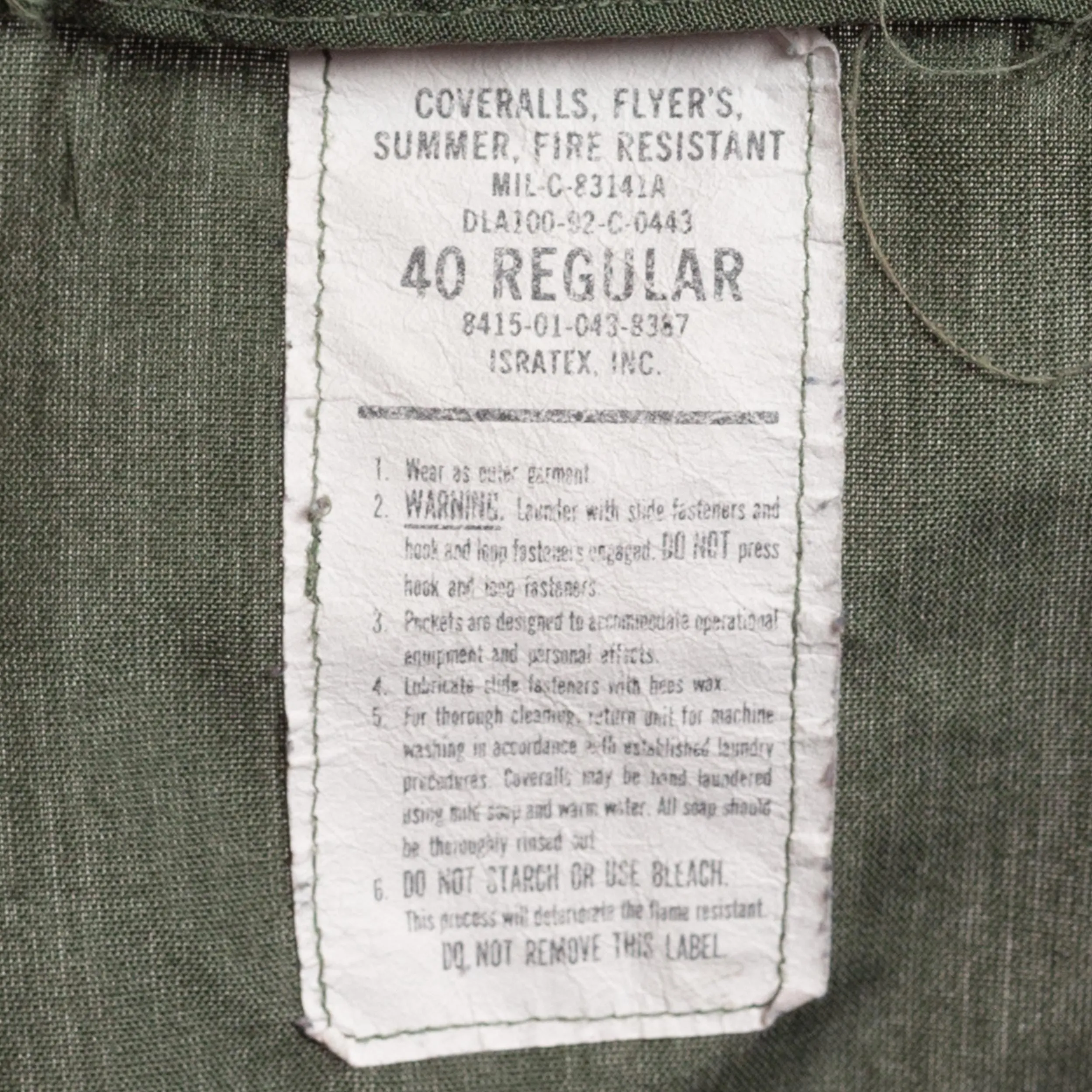 Medium 90s Air Force Flyer's Coveralls Flight Suit 40R