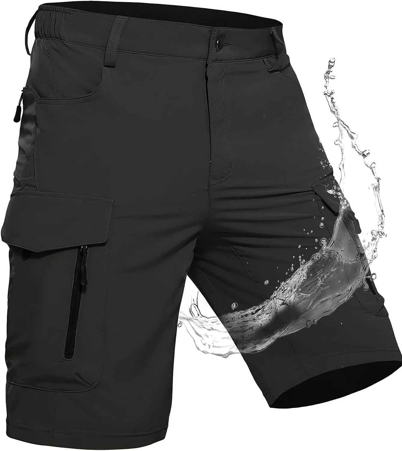 Men's Cargo Shorts with 7 Pockets Bermuda Work Trousers