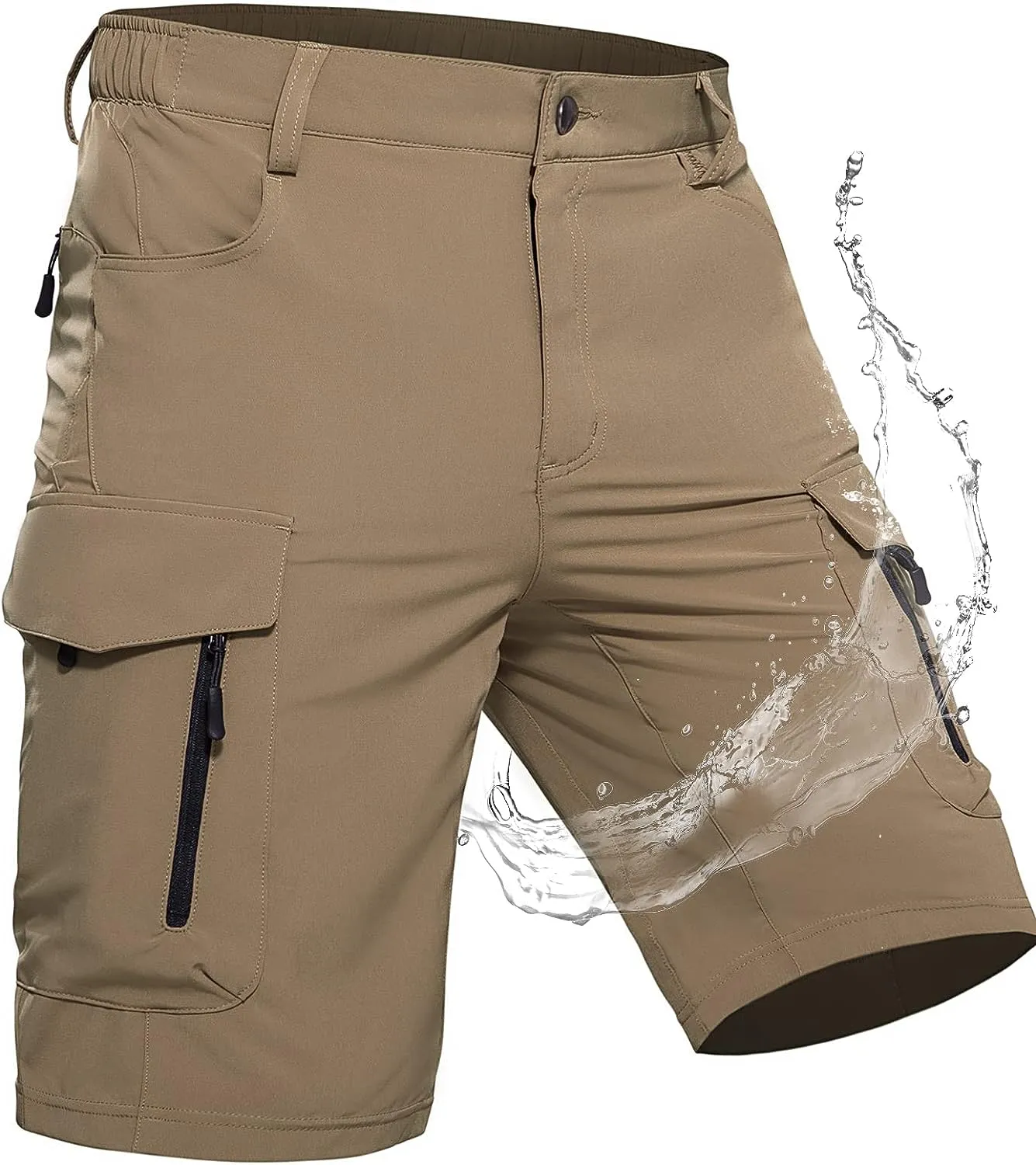 Men's Cargo Shorts with 7 Pockets Bermuda Work Trousers