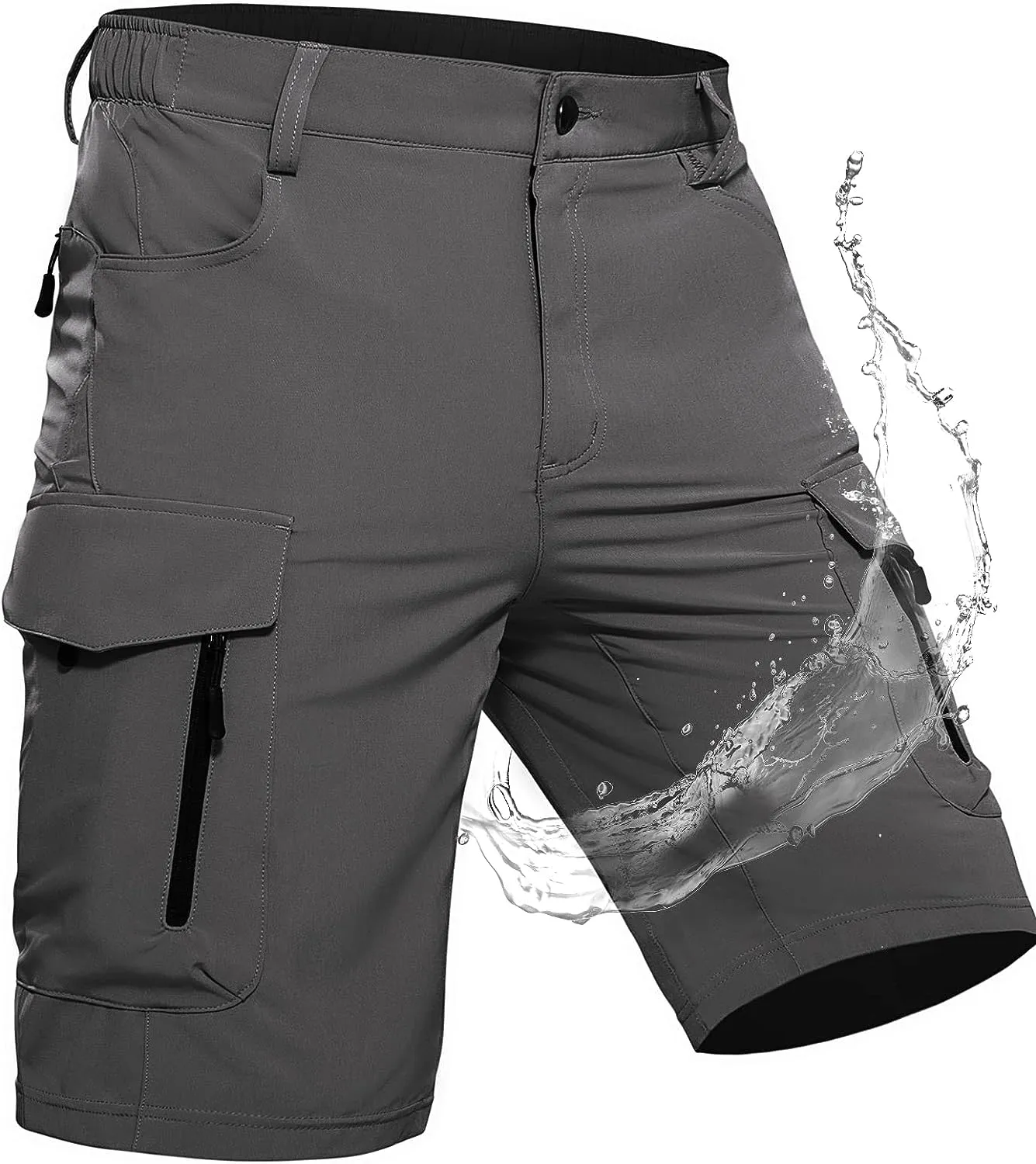 Men's Cargo Shorts with 7 Pockets Bermuda Work Trousers